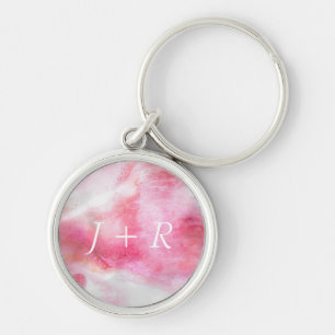 art red avant-garde background hand paint keychain