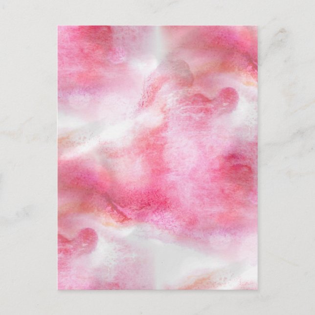 art red avant-garde background hand paint postcard (Front)