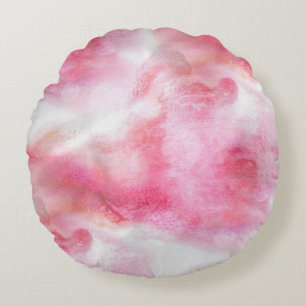 art red avant-garde background hand paint round pillow