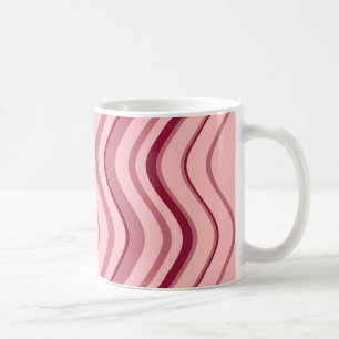 Art Retro Pink Wave Abstract Coffee Mug