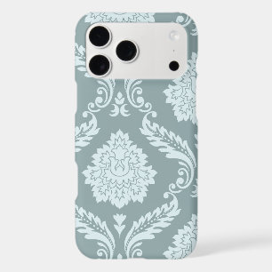 Art Rococo Damassé I Bleu Canard Œuf+Turquoise