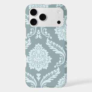 Art Rococo Damassé I Bleu Canard+Turquoise