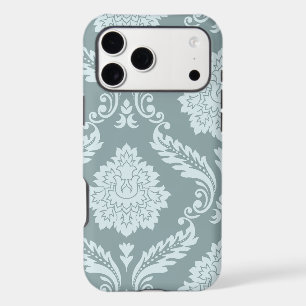 Art Rococo Damassé I Bleu Canard+Turquoise