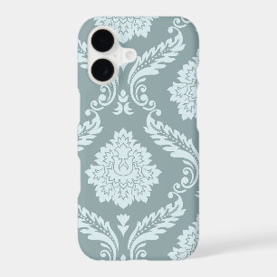 Art Rococo Damassé I Bleu Canard+Turquoise