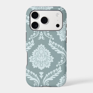 Art Rococo Damassé I Bleu de Canard Œuf+Turquoise
