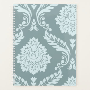 Art Rococo Damassé I Bleu de Canard Œuf+Turquoise