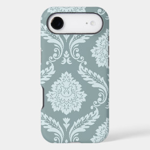 Art Rococo Damassé I Bleu de Canard+Turquoise
