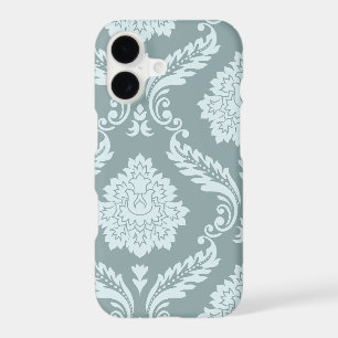 Art Rococo Damassé I Bleu de Canard+Turquoise