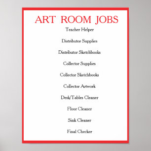 ART Room Jobs -(Border) Poster