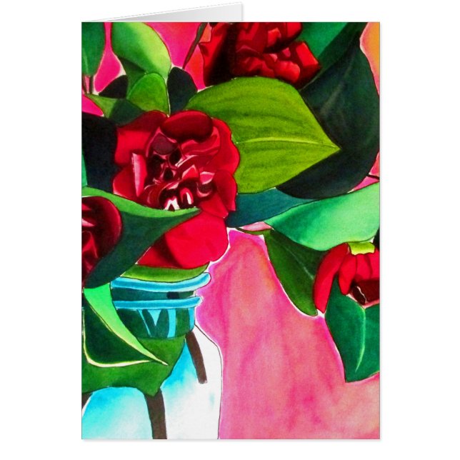 Art rouge de fleur de camélias (Devant)
