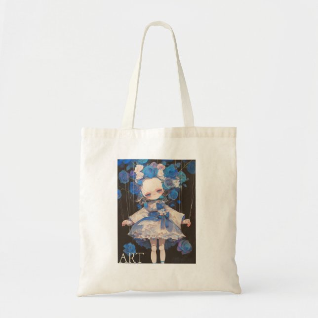 ART Sac fourre-tout Fleur Bleue Fille (Devant)