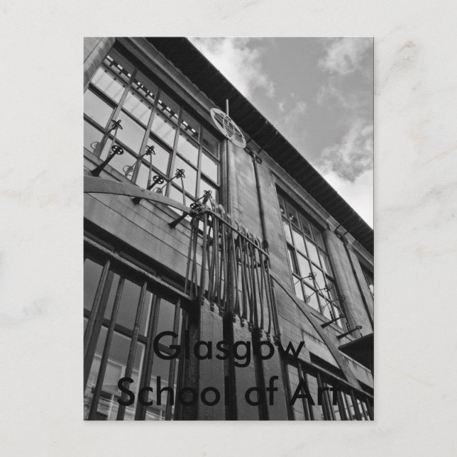 Art school16x12bw, Glasgow School of Art Postcard (Front)