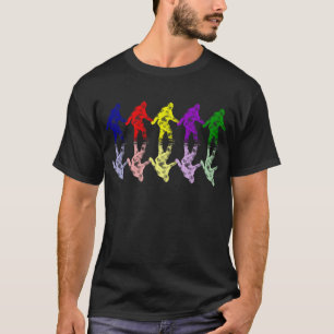 ART SCHOOL SQUATCH - Colourful Bigfoot Logo T-Shirt