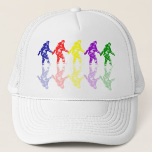 ART SCHOOL SQUATCH - Colourful Bigfoot Logo Trucker Hat