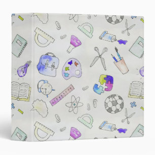 Art, School Supplies and Sports Doodle Binder