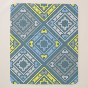Art seamless pattern. Folk motif. Vintage geometri Sherpa Blanket