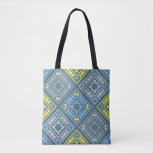 Art seamless pattern. Folk motif. Vintage geometri Tote Bag