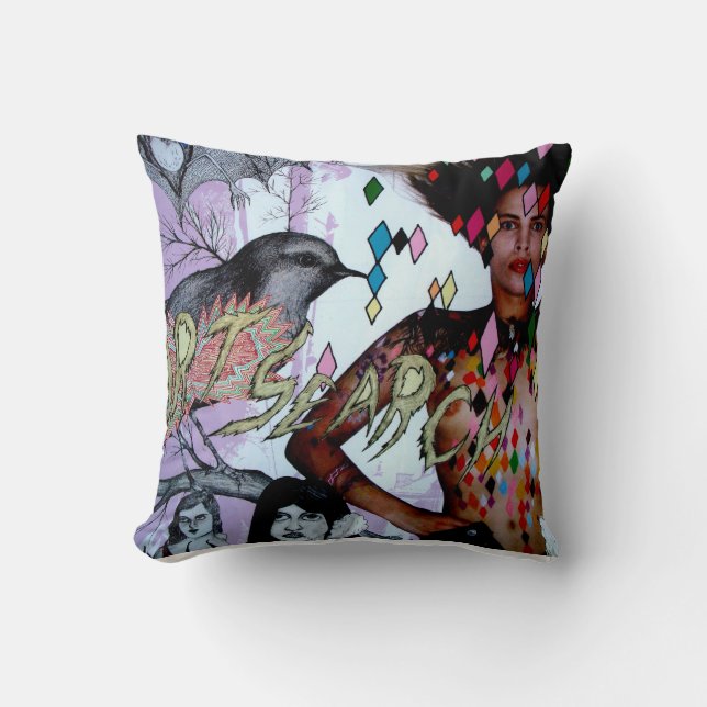 Art Search Throw Pillow (Front)