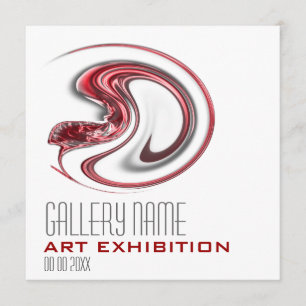 Art show gallery exhibition opening CUSTOMIZE Invitation