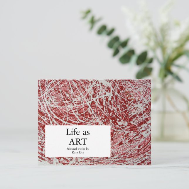 Art Show Invitation Carte postale Art Abstrait (Debout devant)