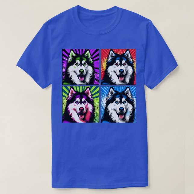 Art Siberian Husky Tee Sleek Canine Couture (Design Front)