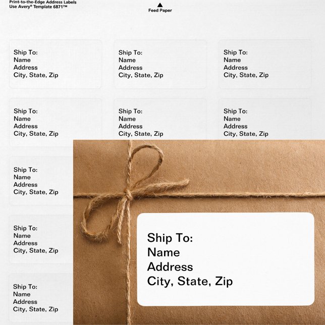 Art Simple Business Livraison Personnelle Adresse (Simplistic Art Business Personal Ship To Address Label)