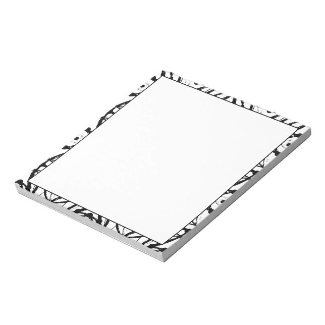Art Sketch Black & White Notepad (Rotated)