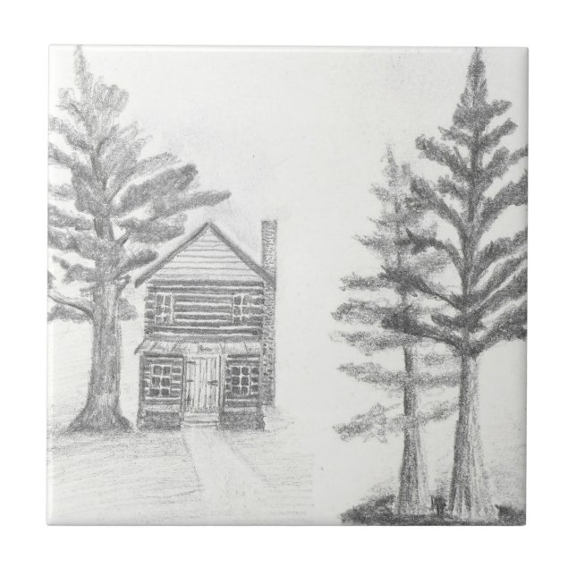 Art Sketch Ceramic Tile (Front)