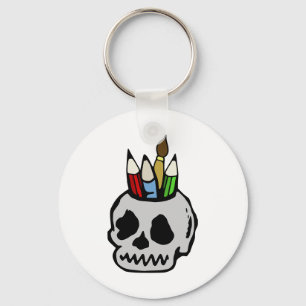 Art Skull Keychain