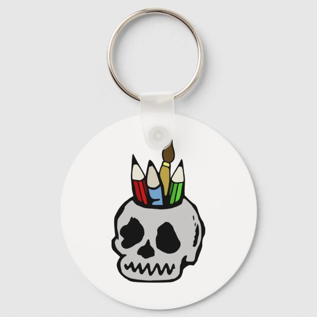 Art Skull Keychain (Front)