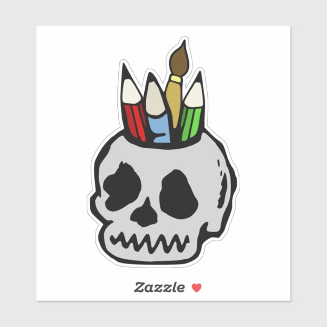 Art Skull Sticker (Sheet)
