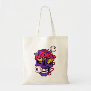 Art Skull with Burnout Tote Bag