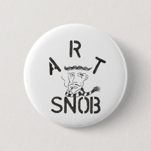 "Art Snob" 2 Inch Round Button