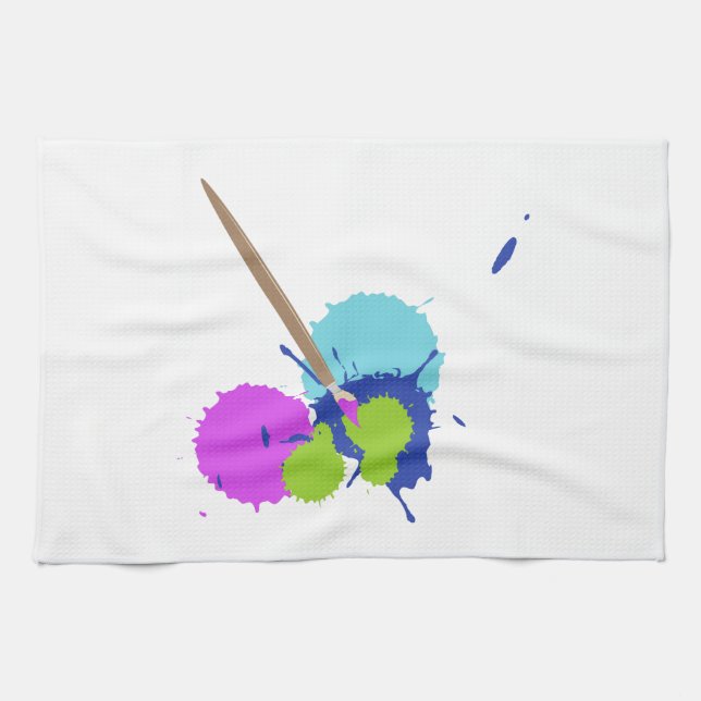 Art Splatter Kitchen Towel (Horizontal)