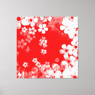 Art spring floral pattern canvas print