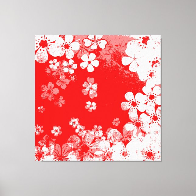 Art spring floral pattern canvas print (Front)
