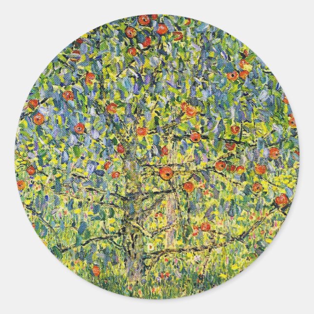 Art stickers Gustav Klimt painting The Apple Tree (Front)