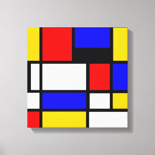 Art Style Mondrian Canvas Print
