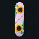 Art Sunflowers - Add Your Text / Name  - Skateboard<br><div class="desc">Art Sunflowers - Add Your Text / Name / Year / Number / Logo / More  - Choose / add your favourite background colours !</div>