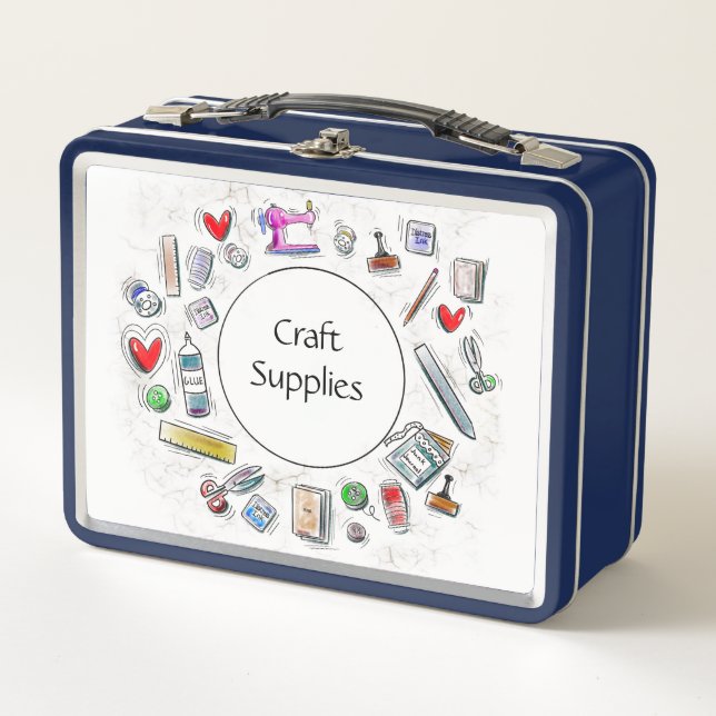 Art Supplies Metal Lunchbox (Front)