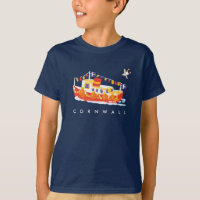 Art T shirt: Cornish Tee Shirt. Ferry Boat.