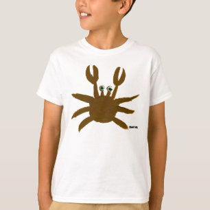 Art T-Shirt: Crazy Crab Seaside Holiday Seagull T-Shirt