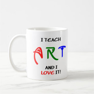 art teach & love coffee mug