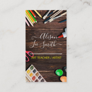 Art teacher, Artist, Hand Made Business Card