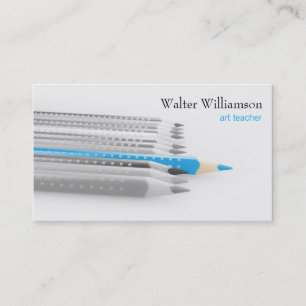 Art Teacher, Back to School, Colour Pencil, Art Bu Business Card