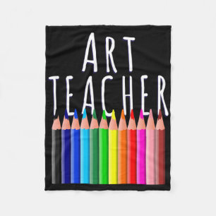 Art Teacher Back To School Creative Artist Gift  Fleece Blanket