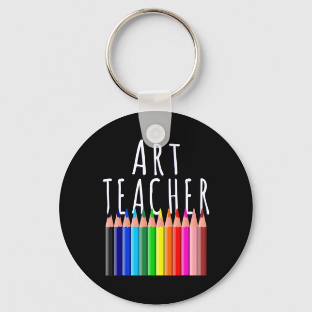 Art Teacher Back To School Creative Artist Gift  Keychain (Front)