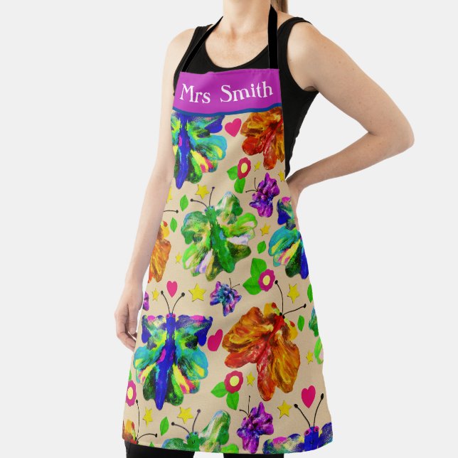 Art Teacher Butterfly  Apron (Insitu)