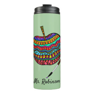 Art Teacher Colourful Apple Thermal Tumbler