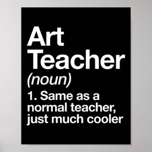 Art Teacher Definition Funny Byck To School First Poster